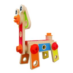 Set de constructie cu piese din lemn, Constructorul incepator, Hape