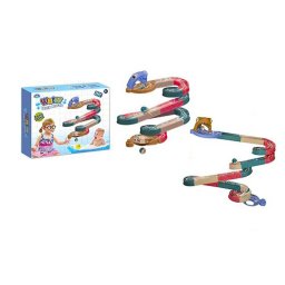 Turn puzzle pentru baie, labirint sub forma de tobogan din plastic colorat, 28,5 x 22,5 x 7,5 cm
