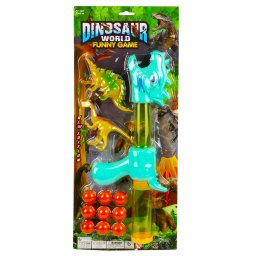Pistol cu bile, dinozaur + figurine dinozauri