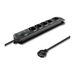 Prelungitor Qoltec , 5 Prize , 1,8m , Negru
