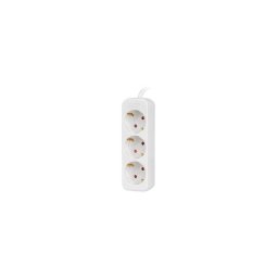 Priza LANBERG Schuko cu 3 cai, cupru, 1,5 m alb