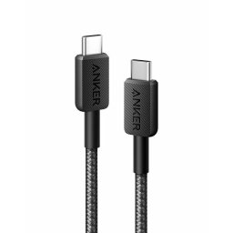 Cablu alimentare si date Anker, USB-A (T) la USB Type-C (T), 0.9m rata transfer 480 Mbps, invelis nylon, braided, Negru, "A81H5G11