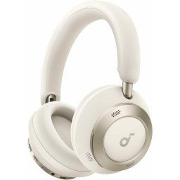 Casti Wireless Over-Ear Anker Soundcore Space One Pro, Adaptive Active Noise Cancelling, Hi-Res, 6 Microfoane, Bluetooth 5.3 Alb