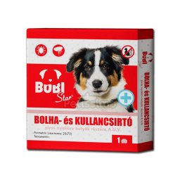 Bobi Star zgardă antiparazitară pentru câini, diverse culori Roșu - 1 buc.