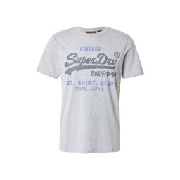 Superdry & Co Tricou 'Heritage' albastru / gri / gri metalic