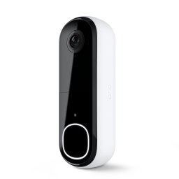 Sonerie video inteligenta Arlo Essential Security, 2K, detectie AI, Night Vision, Alb