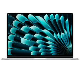 Laptop Apple MacBook Air 15" cu procesor Apple M3, 8 nuclee CPU si 10 nuclee GPU, 8GB, 512GB SSD, Argintiu (INT Keyboard)