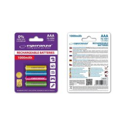 Esperanza EZA107 Baterii reîncărcabile Ni-MH AAA 1000MAH x4
