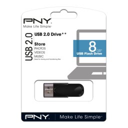 Memorie USB Flash USB 2.0 8GB PNY Attache 4 black