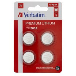 1x4 Verbatim CR 2032 Lithium battery 49533