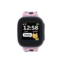 Smartwatch Sandy KW-34, 1.44inch, Curea Silicon, Gri-Roz