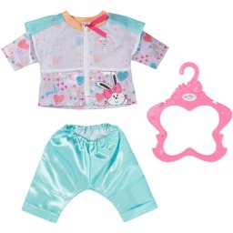 ZAPF Creation BABY born® leisure suit Aqua 43cm, doll accessories (jacket and trousers, including clothes hanger)