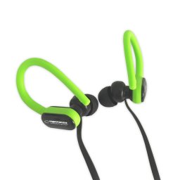 Casti Casti cu fir EH197, Cu microfon, Negru/Verde