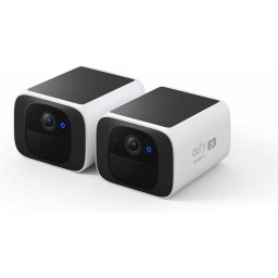 Camera de supraveghere Set 2 Camere de supraveghere SoloCam S220, Wireless, Panou Solar, Rezolutie 2K, 2.4 GHz Wi-Fi, IP67, Alb