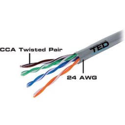 Cablu UTP cat.5 CCA 0.50 mm rola 305ml TED Wire Expert TED002488 BBB