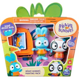 Spin Master Brave Bunnies - Paint with Boo Rabbit and Panda, Play Figure (with 2 Action Figures and 1 Canvas as Accessories, Toys for Children from 3 Years, Basic Figure Set)