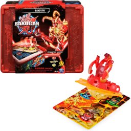 Spin Master Bakugan 2023 Baku-Tin with Special Attack Mantid, Skill Game (with Storage Box, Action Figure and Trading Cards)