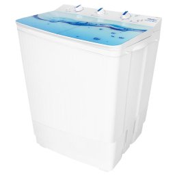 Masina de spalat rufe Masina de spalat rufe semiautomata AXS 7.9, Capacitate rufe uscate 7 kg, Capacitate rufe stoarcere 3 kg, Motor spalare 300 W, Motor stoarcere 148 W, Alimentare apa rece si calda, Alb