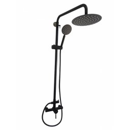 Accesorii sanitare Coloana de dus MIXXUS SUS-003-J BLACK 20 cm baterie si para, monocomanda, furtun flexibil