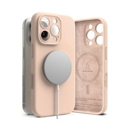 Husa Ringke iPhone 16 Pro Max Case Silicone Magnetic Pink Sand