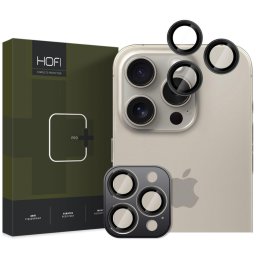 Folie de protectie Camera spate CamRing PRO+ pentru Apple iPhone 16 Pro Max / 16 Pro, Sticla Securizata, Neagra