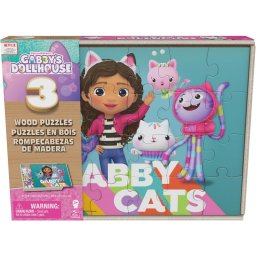 Spin Master DreamWorks Gabby's Dollhouse - Wooden Puzzle Collection (3x 24 pieces)