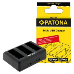 Încărcător triplu PATONA pentru DJI Osmo Action 3, DJI Osmo Action 4 - 1422