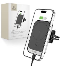 USB-A + USB-C Cables Included MagSafe inductive charger for air vent 15W Negru