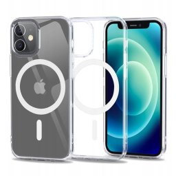 Husa Husă Tech-Protect FlexAir Hybrid MagSafe pentru iPhone 12 Mini, spate transparent și compatibilă MagSafe, transparentă
