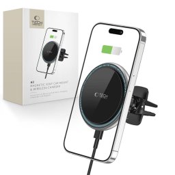 USB-A + USB-C Cables Included MagSafe Inductive Charger for Air Vent 15W Negru