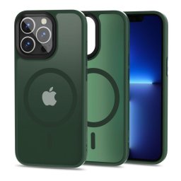 Husa Husă Tech-Protect Magmat MagSafe pentru iPhone 13 Pro, compatibilă MagSafe, protecție premium, verde