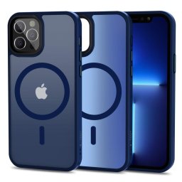 Husa Husă Tech-Protect Magmat MagSafe pentru iPhone 12 / 12 Pro, compatibilă MagSafe, protecție premium, bleumarin