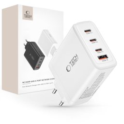 Incarcator de retea GaN 3xUSB-C + 1x USB-A PD QC3.0 100W Alb