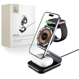 Qi 3-in-1 MagSafe for Smartphone / Apple Watch / AirPods 15W Negru