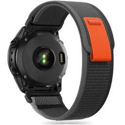 Curea Nylon Garmin Fenix 3 5X 3HR 5X Plus 6X 6X Pro 7X Black Orange