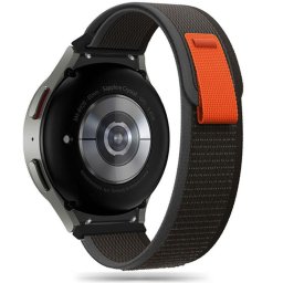 Curea Nylon Samsung Galaxy Watch 4 5 5 Pro 6 7 FE Black Orange