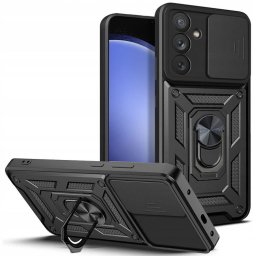 Husa Husă Tech-Protect Camshield Pro pentru Samsung Galaxy S23 FE, protecție cameră cu slider, neagră