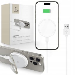 USB-A to USB-C Cable Included Qi with MagSafe and Stand 15W Alb