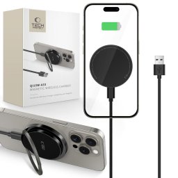 USB-A to USB-C Cable Included Qi MagSafe and Stand 15W Negru