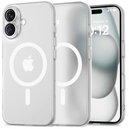Husa Husă Tech-Protect Magslim MagSafe pentru iPhone 16, design slim, alb mat