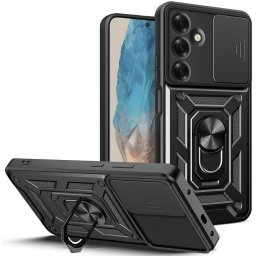 Husa Husă Tech-Protect Camshield Pro pentru Samsung Galaxy M35, protecție cameră cu slider, neagră