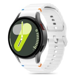 Curea Silicone Sport Samsung Galaxy Watch 4 5 5 Pro 6 7 FE White