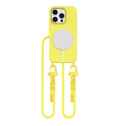 Husa Tech-Protect Tech Protect Magnecklace MagSafe cu șnur compatibilă MagSafe canary - Husă telefon - compatibil cu Apple iPhone 16 Pro Max - MagSafe - culoare Galben