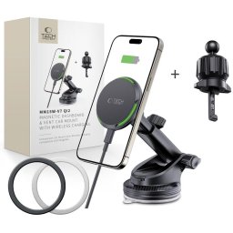 QI2 USB-C to USB-C cable Included Inductive Charger Negru