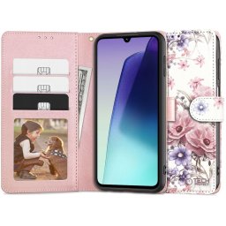 Husa WALLET XIAOMI REDMI 14C / POCO C75 BLOSSOM FLOWER