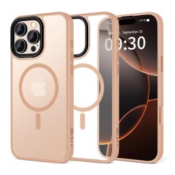 Husa Husă Tech-Protect Magmat MagSafe pentru iPhone 16 Pro Max, compatibilă MagSafe, protecție premium, bej