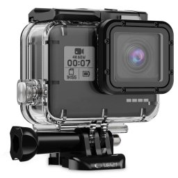 Carcasa Waterproof GoPro Hero 5 6 7 Tech Protect GA200 Protectie Totala Subacvatic Transparent
