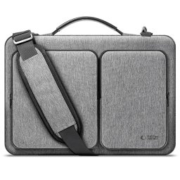 Geanta 16 inch "Defender", Pu, Gri - Design Practic, Aspect Office Chic
