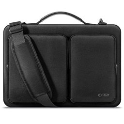 Geanta 14 inch "Defender neagră", Pu - Stil Business pentru Fiecare Zi de Lucru