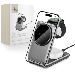 QI15W-A42 3in1 USB-C MagSafe Cablu USB-C la USB-C inclus 15W Gri